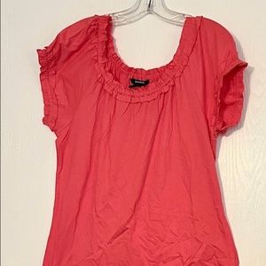 Peasant Top 100% Cotton Premise Coral  XL